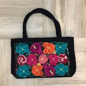Colorful Mexican floral tote.